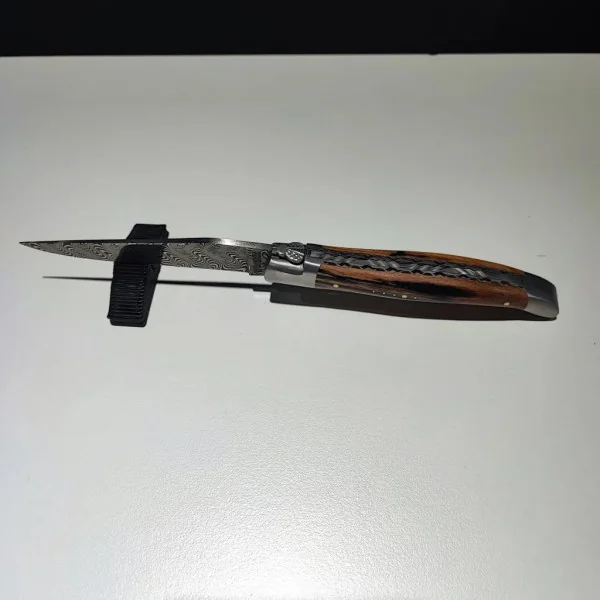 Couteau Laguiole Aubrac 12cm Damas Bois Aubrac