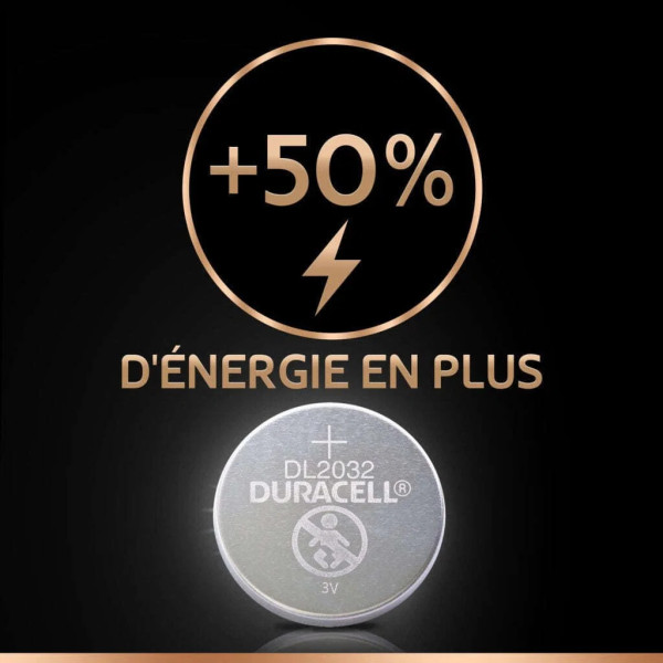 Pack de 2 piles CR2032 lithium 3 volts - Duracell  Chez DEVILLE ARMORY. Votre armurerie en ligne.